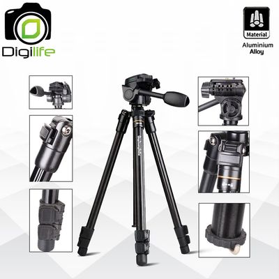 QZSD Tripod รุ่น Q109 - ขาตั้งกล้อง ทำ Monopod, กลับหัวถ่าย Macro, น้ำหนักเบา DSLR, มิลเรอร์เลส, คอมแพ็ค, กล้องวิดีโอ