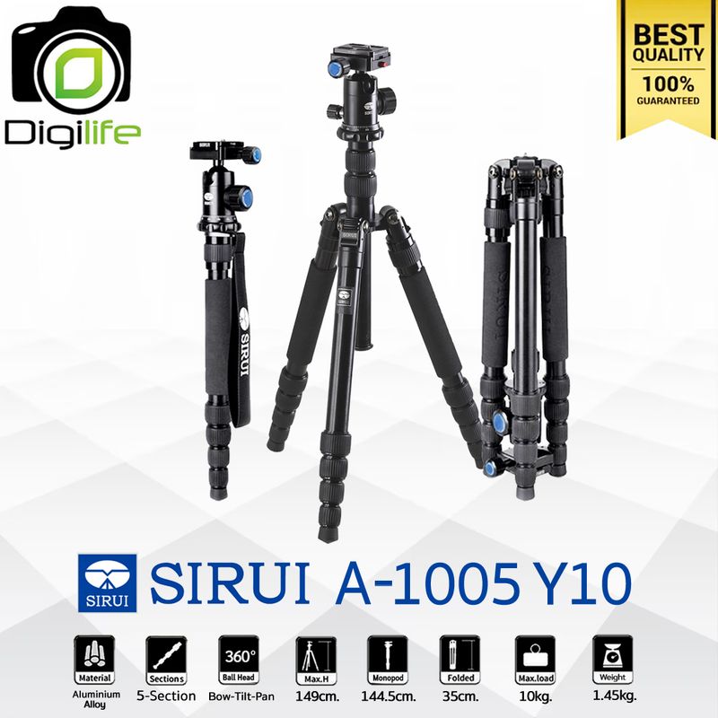 Sirui Tripod A-1005 Y10 Ball Head ขาตั้งกล้อง อเนกประสงค์  Monopod , กลับหัวได้