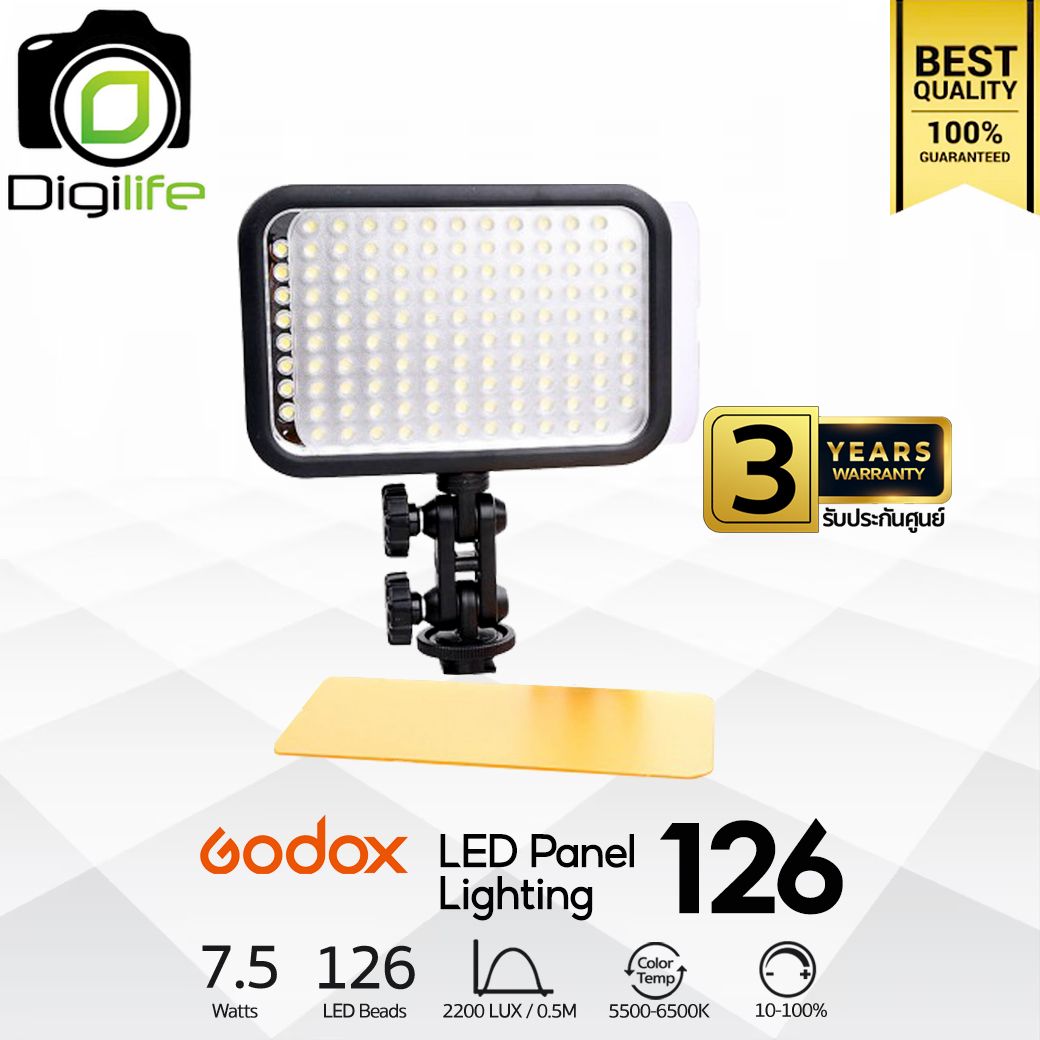 Godox LED 126 (แสงขาวอย่างเดียว) - 7.5W 5500K-6500K - รับประกันศูนย์ Godox Thailand 3ปี