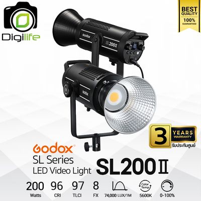 Godox LED SL200II 20W 5600K ( แสงขาว ) Bowen Mount Godox LED SL200II 20W 5600K ( แสงขาว ) Bowen Mount