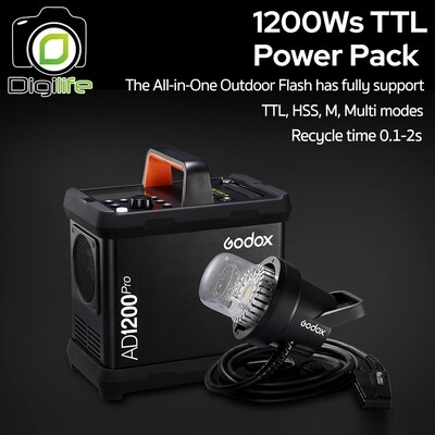Godox Flash AD1200Pro 1200W - TTL, HSS, Lithium Battery - Bowen Mount