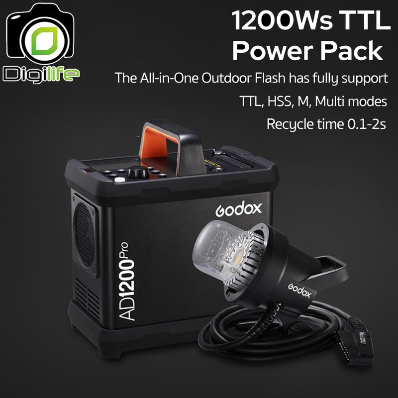 Godox Flash AD1200Pro 1200W - TTL, HSS, Lithium Battery - Bowen Mount