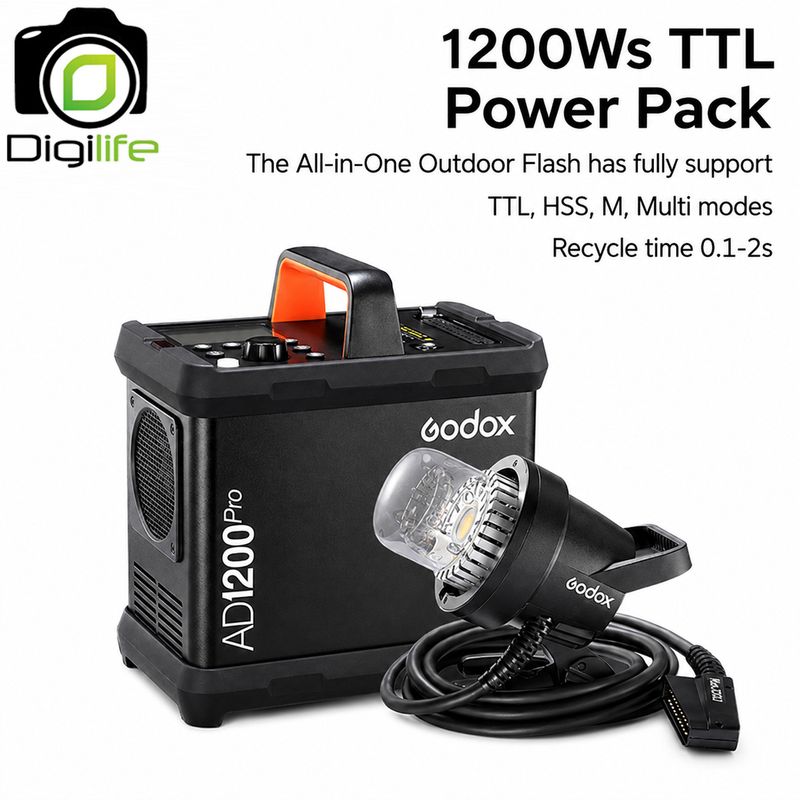 Godox Flash AD1200Pro 1200W - TTL, HSS, Lithium Battery - Bowen Mount