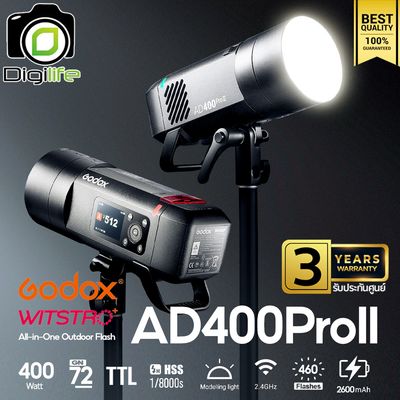 Godox Flash AD400ProII 400W - TTL, HSS, Lithium Battery - Bowen Mount Godox Flash AD400ProII 400W - TTL, HSS, Lithium Battery - Bowen Mount