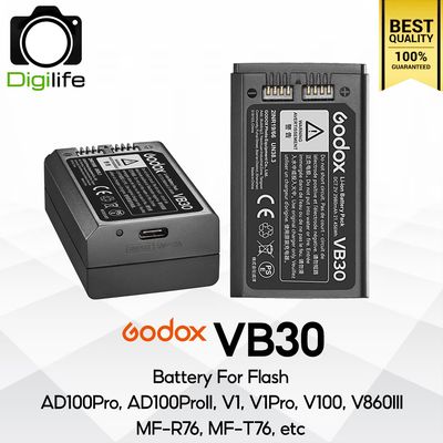 Godox Battery VB30 -USB แบตเตอรี่ สำหรับ Flash AD100Pro, AD100ProII, V1, V1Pro, V100, V860III, MF-R76, MF-T76, etc