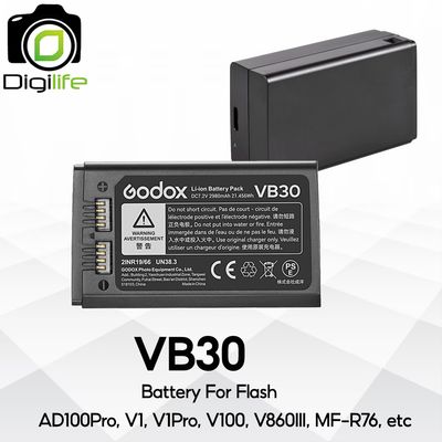 Godox Battery VB30 -USB แบตเตอรี่ สำหรับ Flash AD100Pro, AD100ProII, V1, V1Pro, V100, V860III, MF-R76, MF-T76, etc