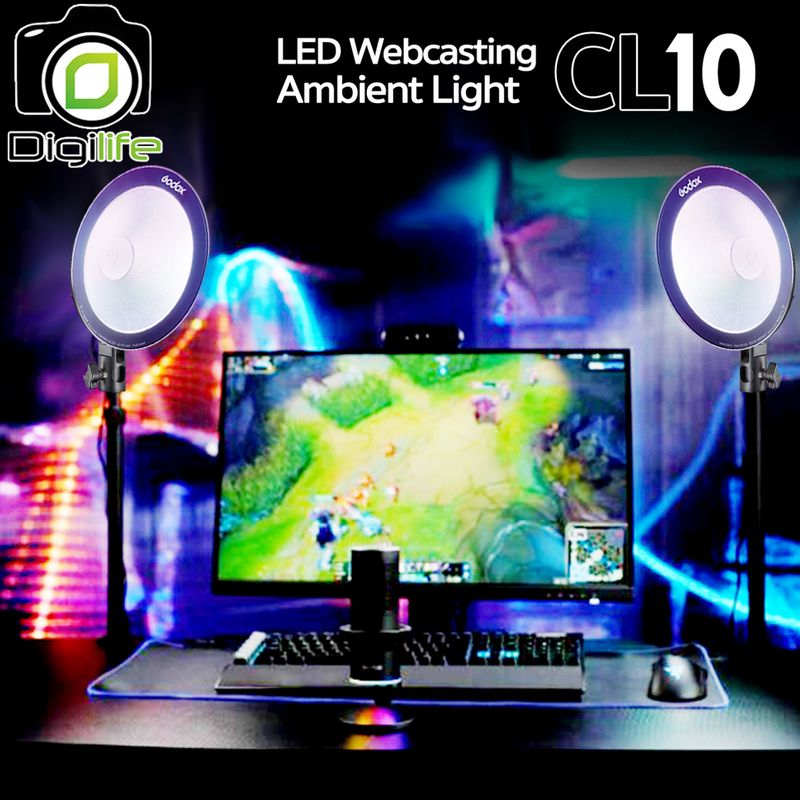 Godox LED CL10 RGB 10W 2500K-8500K เหมาะสำหรับ Live Stream, ถ่ายภาพ, วิดีโอ ฯลฯ - รับประกันศูนย์ Godox Thailand 3ปี