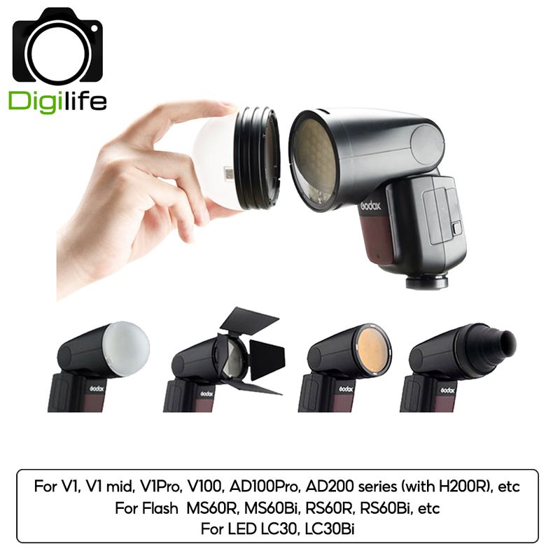 Godox AK-R1 Accessory Kit For แฟลช &amp; LED หัวกลม V1, V1Pro, V100, AD100Pro, AD200 series (with H200R), MS60R/Bi, RS60R/Bi