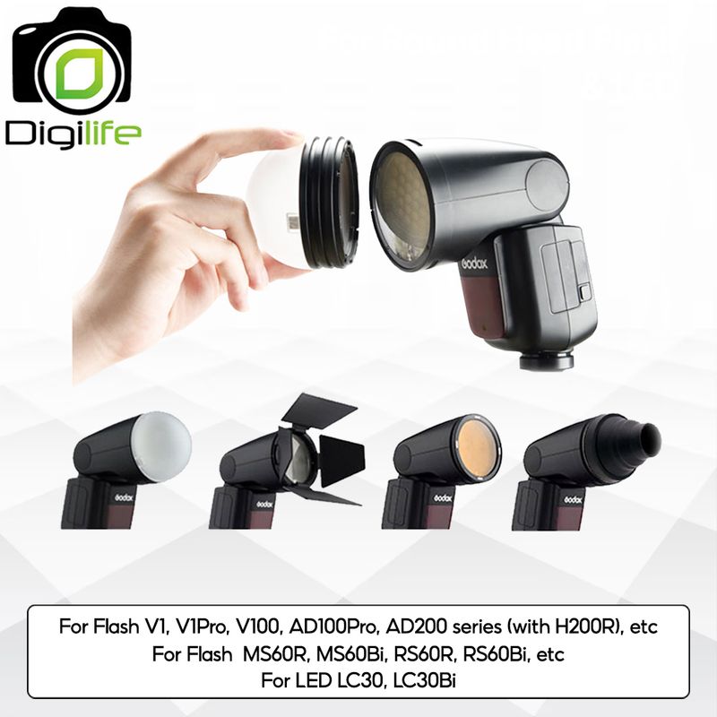 Godox AK-R1 Accessory Kit For แฟลช & LED หัวกลม V1, V1Pro, V100, AD100Pro, AD200 series (with H200R), MS60R/Bi, RS60R/Bi