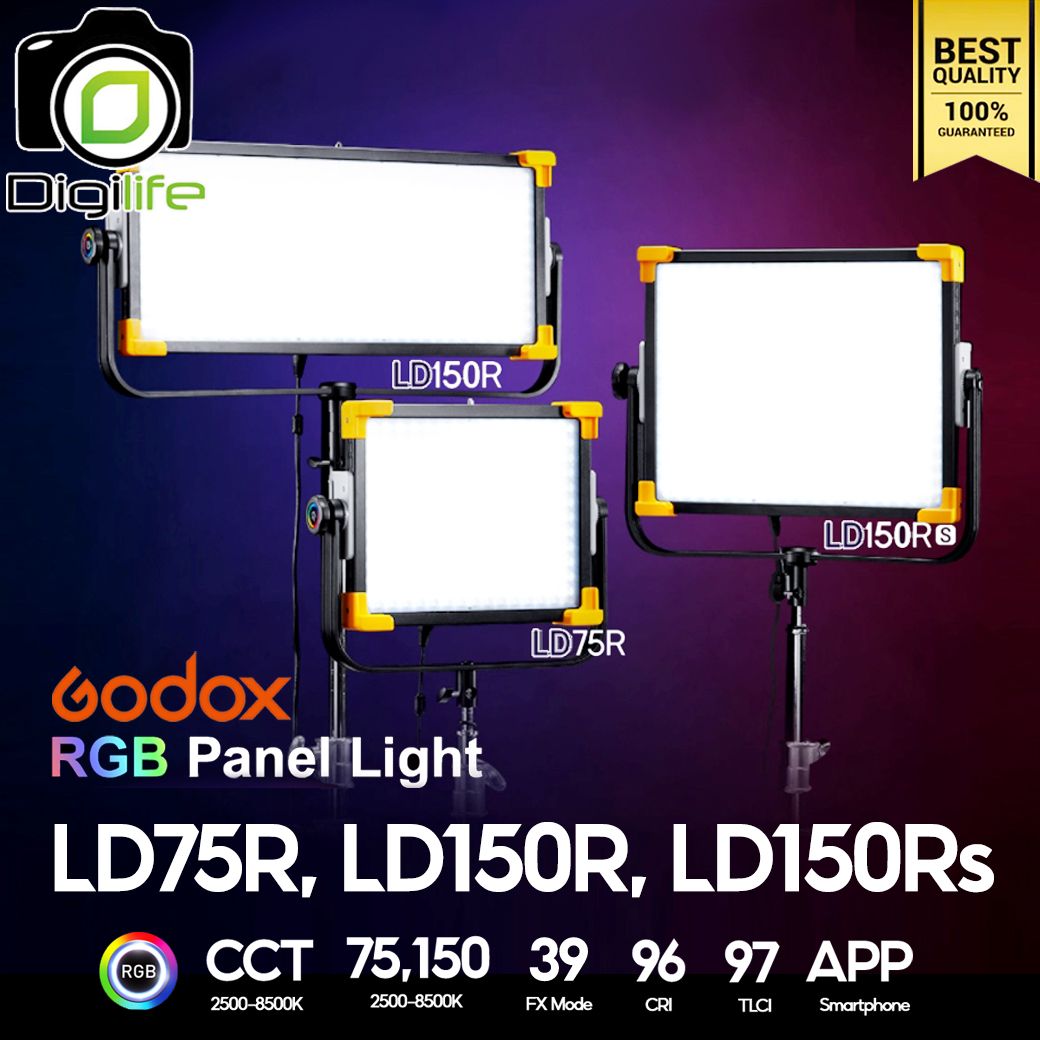 ลดล้างสต๊อก - Godox LED LD75R, LD150R, LD150Rs - RGB, 75W, 150W Panel Led Lighting
