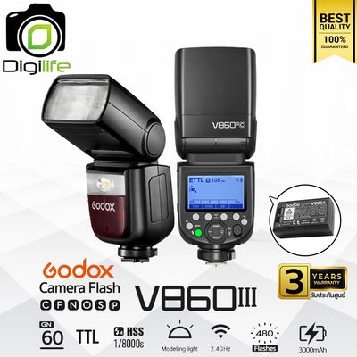 Godox Flash V860III - TTL HSS 3000mAh - รับประกันศูนย์ Godox Thailand 3ปี Godox Flash V860III - TTL HSS 3000mAh - รับประกันศูนย์ Godox Thailand 3ปี