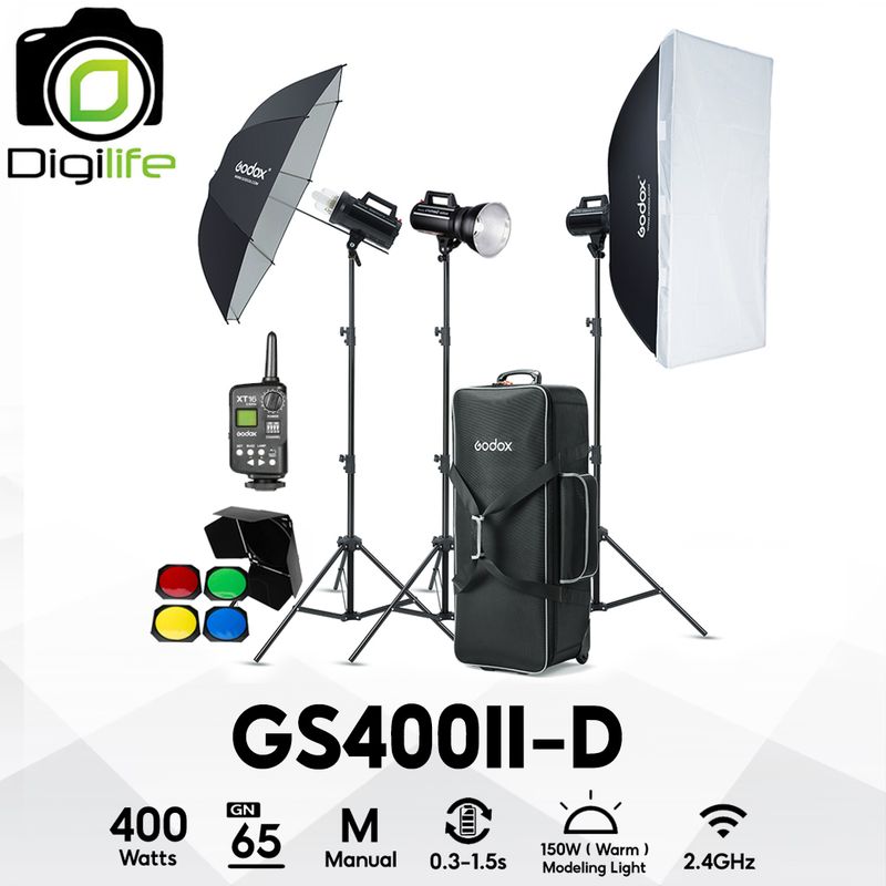 Godox Studio Flash GS400II-D SET ชุดแฟลชสตูดิโอ 400W
