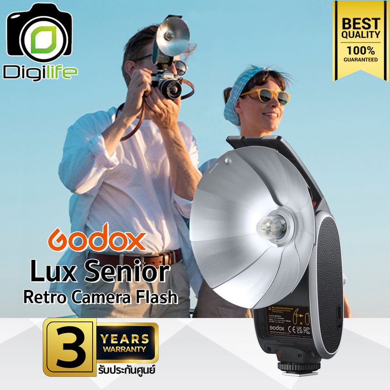 Godox Flash Lux Senior - Retro Camera Flash, Manual, Lithium Battery