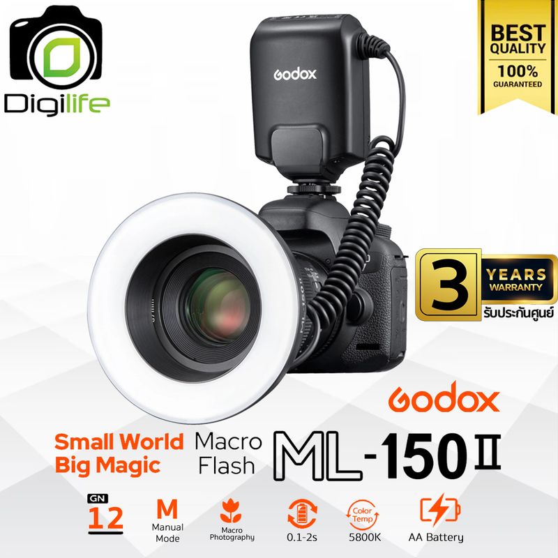 Godox Flash ML-150 II Manual - Macro Ring Flash - รับประกันศูนย์ Godox Thailand 3ปี Godox Flash ML-150 II Manual - Macro Ring Flash - รับประกันศูนย์ Godox Thailand 3ปี