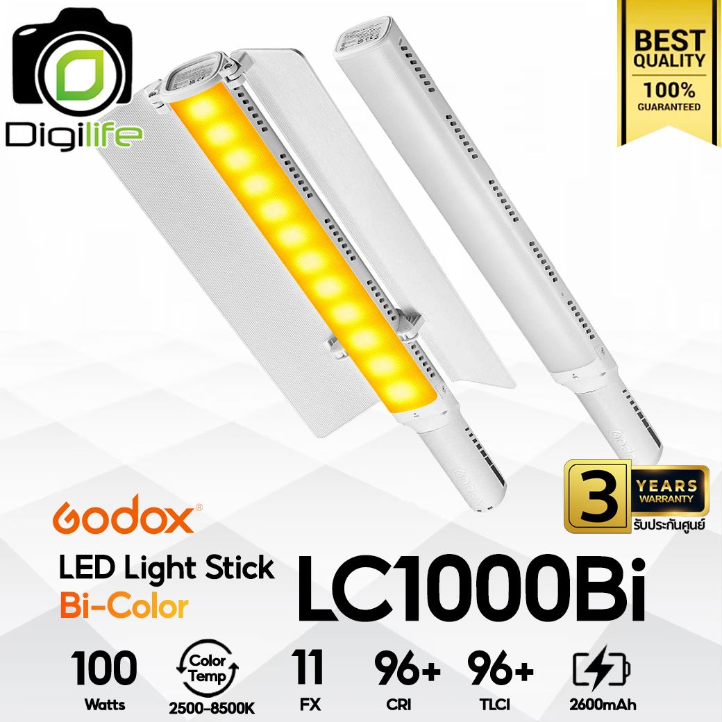 Godox LED LC1000Bi - 100W, Bi-color 2500K-8500K, Stick &amp; Tube Light, Lithium Battery, Portable LED