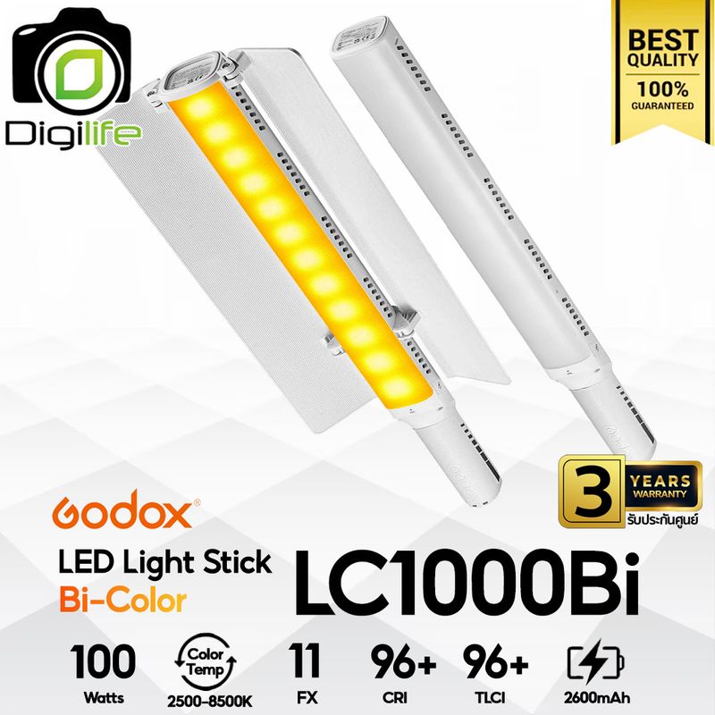 Godox LED LC1000Bi - 100W, Bi-color 2500K-8500K, Stick &amp; Tube Light, Lithium Battery, Portable LED