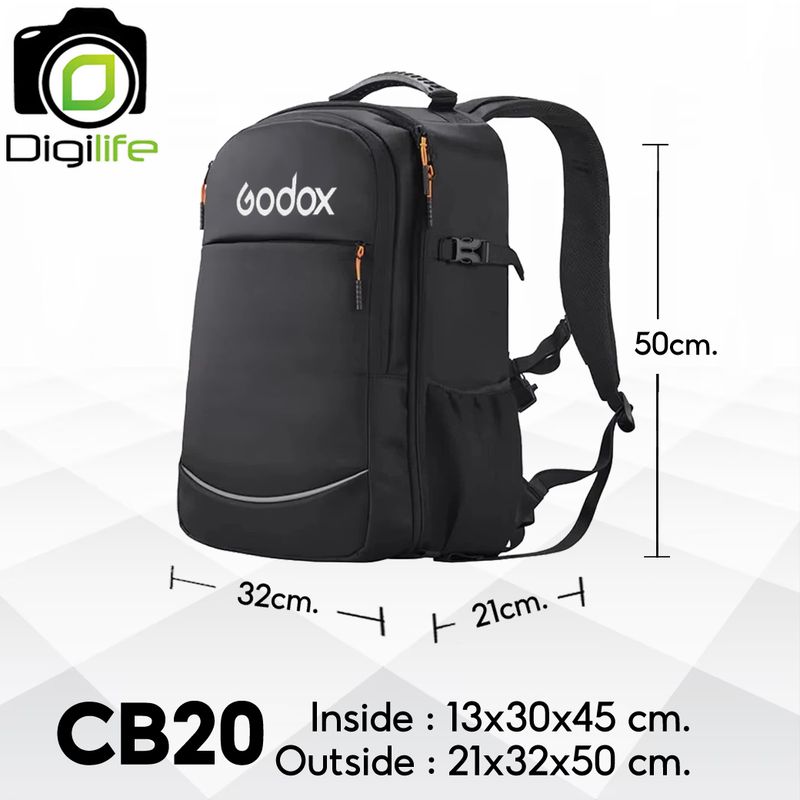 Godox Bag CB20 Backpack For Camera , Flash , Accessories กระเป๋ากล้อง กระเป๋าไฟ และ อุปกรณ์