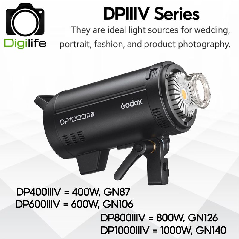 Godox Flash DP400IIIV, DP600IIIV, DP800IIIV, DP1000IIIV -5800K - Bowen Mount