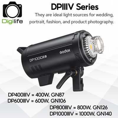 Godox Flash DP400IIIV, DP600IIIV, DP800IIIV, DP1000IIIV -5800K - Bowen Mount