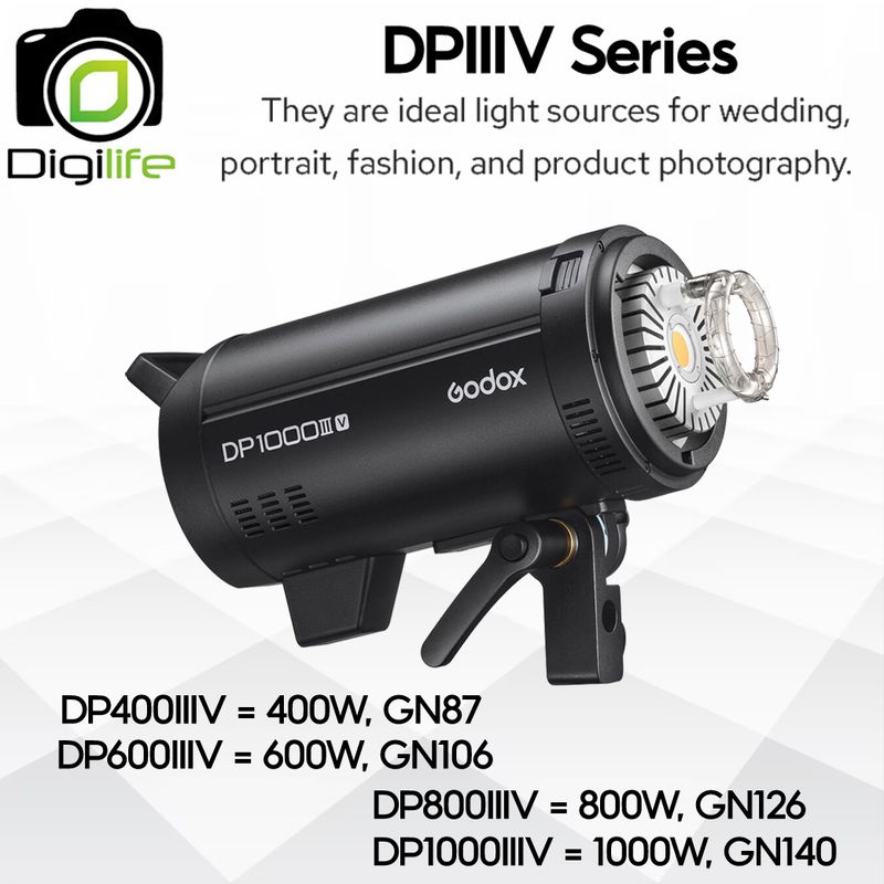 Godox Flash DP400IIIV, DP600IIIV, DP800IIIV, DP1000IIIV -5800K - Bowen Mount