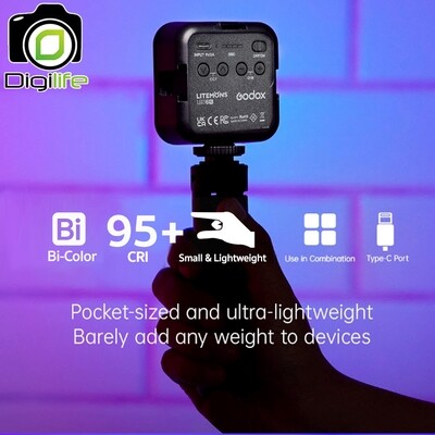 Godox LED 6Bi - Litemons LED, 6W, Bi-Color 3200K-6500K, Lithium Battery