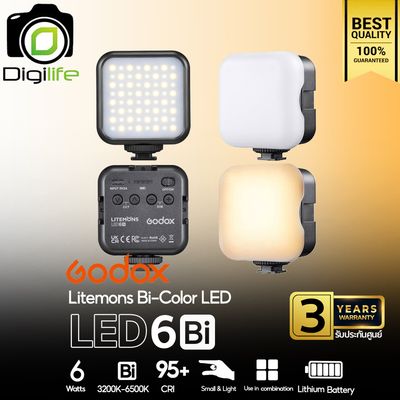 Godox LED 6Bi - Litemons LED, 6W, Bi-Color 3200K-6500K, Lithium Battery