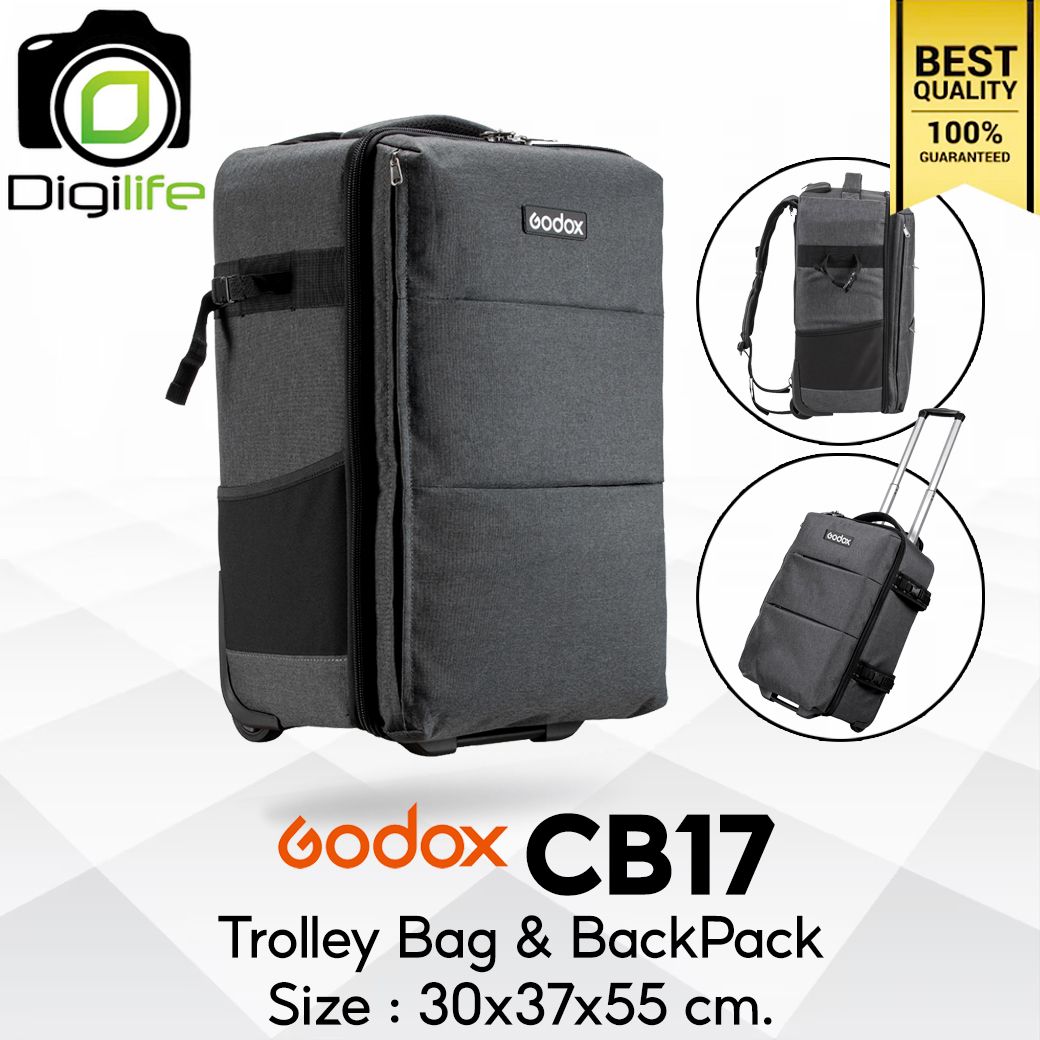 Godox Bag CB17 Trolley Bag &amp; BackPack For Camera, Flash, LED, Laptop, Accessories กระเป๋าเป้ ล้อลาก กล้อง และ อุปกรณ์