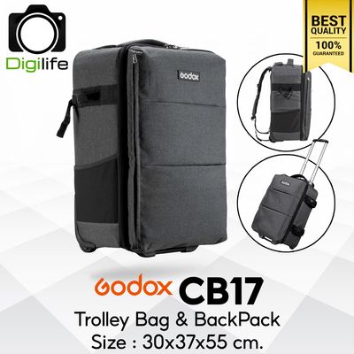 Godox Bag CB17 Trolley Bag &amp; BackPack For Camera, Flash, LED, Laptop, Accessories กระเป๋าเป้ ล้อลาก กล้อง และ อุปกรณ์