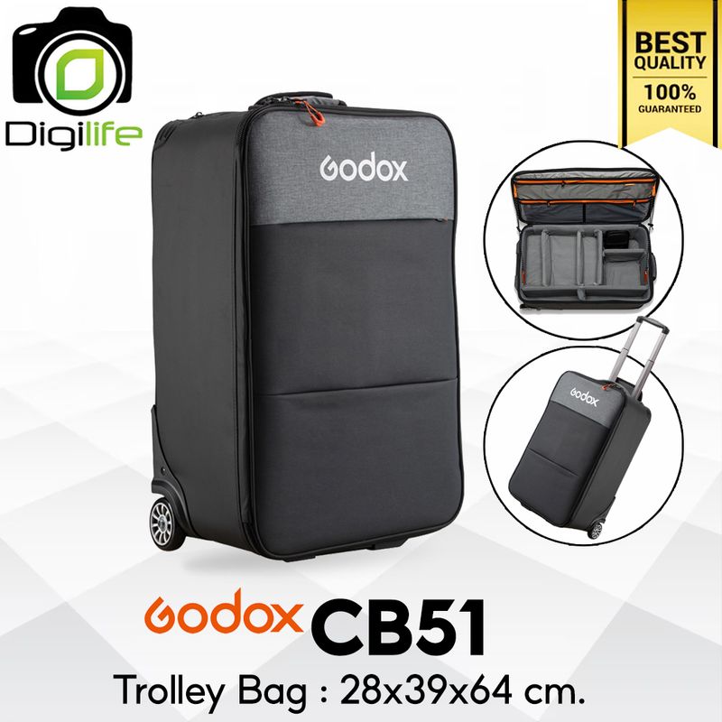 Godox Bag CB51 Trolley Bag For Camera, Flash, LED, Accessories กระเป๋าล้อลาก สำหรับ กล้อง และ อุปกรณ์ Godox Bag CB51 Trolley Bag For Camera, Flash, LED, Accessories กระเป๋าล้อลาก สำหรับ กล้อง และ อุปกรณ์