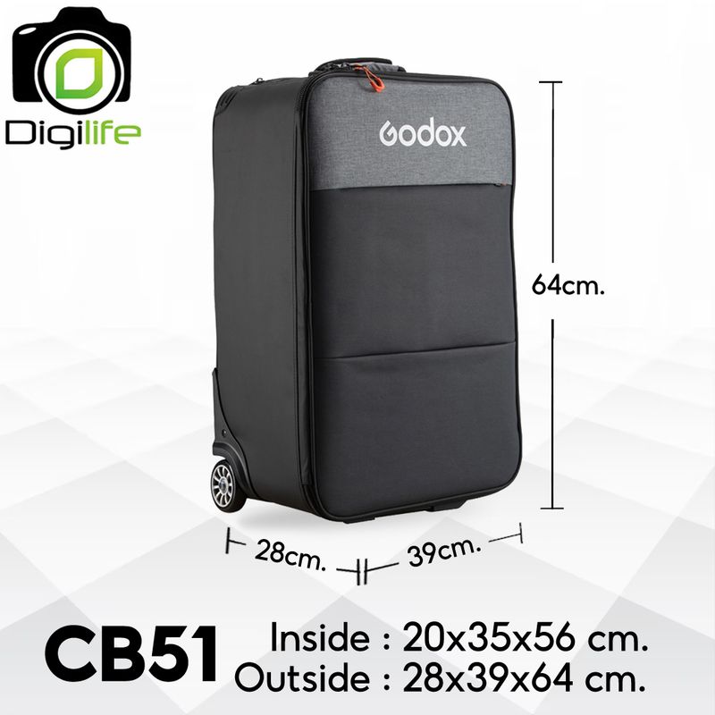Godox Bag CB51 Trolley Bag For Camera, Flash, LED, Accessories กระเป๋าล้อลาก สำหรับ กล้อง และ อุปกรณ์
