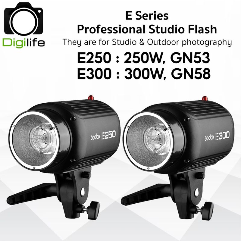 Godox Flash E250, E300 แฟลชสตูดิโอ 250W, 300W น้ำหนักเบา