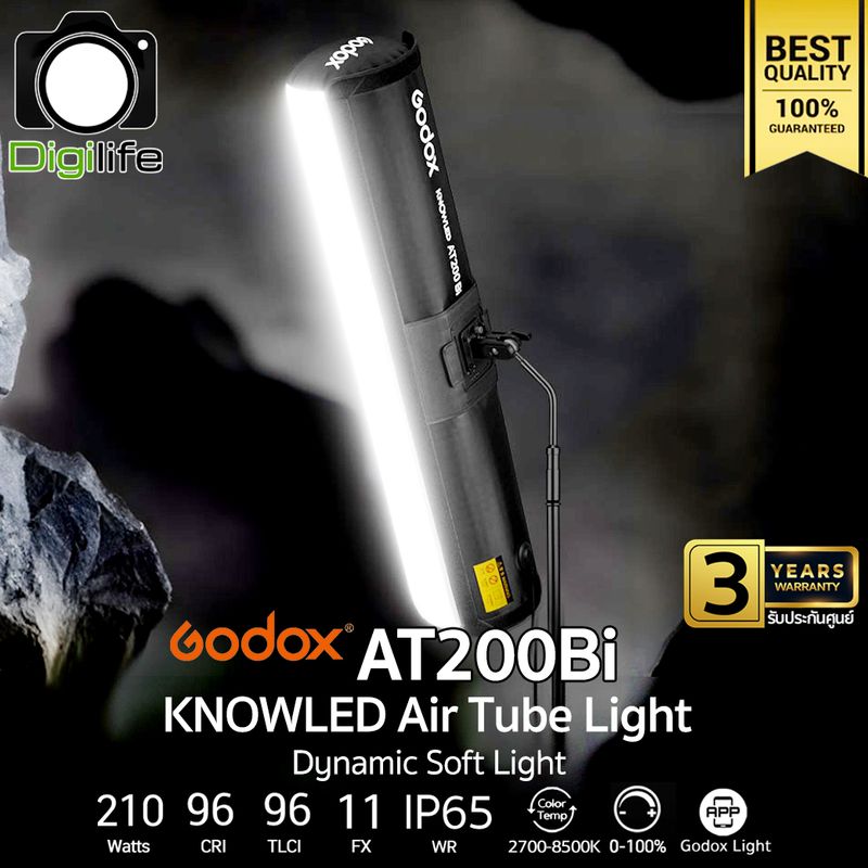 Godox LED AT200Bi - KNOWLED Air Tube Light, 210W, Bi-Color 2700-8500K, IP65