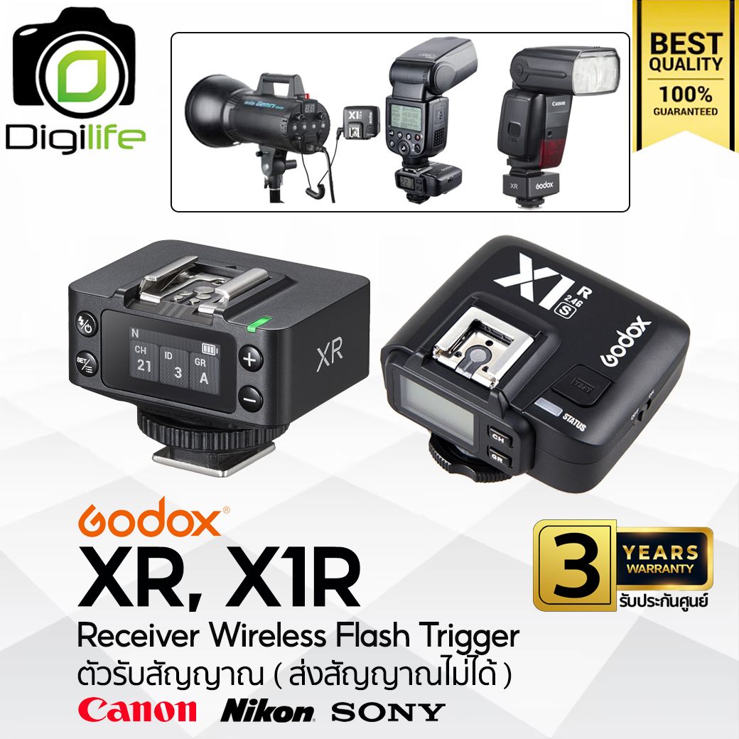 Godox Trigger XR, X1R - Receiver ตัวรับสัญญาณ 2.4GHz ใช้กับ X1T, X2T, X3, XT32, Xpro, XProII, etc -ประกันศูนย์ Godox 3ปี