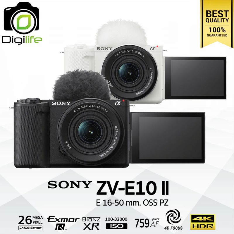 Sony Camera ZV-E10 II Kit PZ 16-50 OSS II กล้อง VLOG , Youtube , Live Stream - รับประกันร้าน Digilife Thailand 1ปี Sony Camera ZV-E10 II Kit PZ 16-50 OSS II กล้อง VLOG , Youtube , Live Stream - รับประกันร้าน Digilife Thailand 1ปี