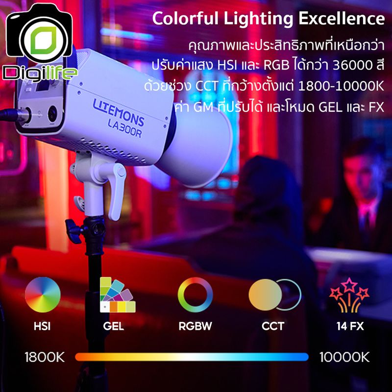 Godox LED Litemons LA150R, LA200R, LA300R RGB - Bowen Mount - รับประกันศูนย์ Godox Thailand 3ปี