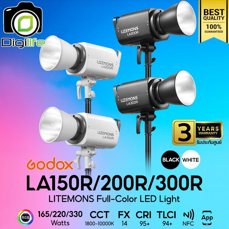 Godox LED Litemons LA150R, LA200R, LA300R RGB - Bowen Mount - รับประกันศูนย์ Godox Thailand 3ปี