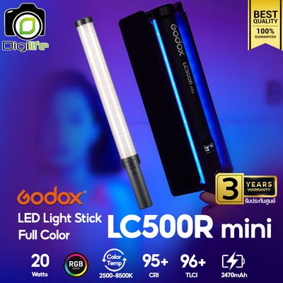 Godox LED LC500R mini - 20W, RGB, CCT 2500K-8500K, Stick &amp; Tube, Lithium Battery, Portable LED