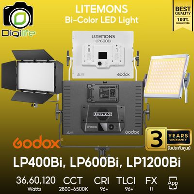 Godox LED LP400Bi, LP600Bi, LP1200Bi - Bi-Color 2800-6500K - Litemons - รับประกันศูนย์ Godox Thailand 3ปี