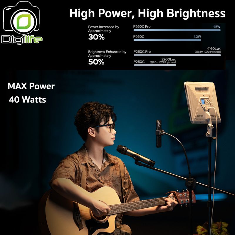 Godox LED P260C Pro - 45W Bi-color 2800K-6500K - รับประกันศูนย์ Godox Thailand 3ปี