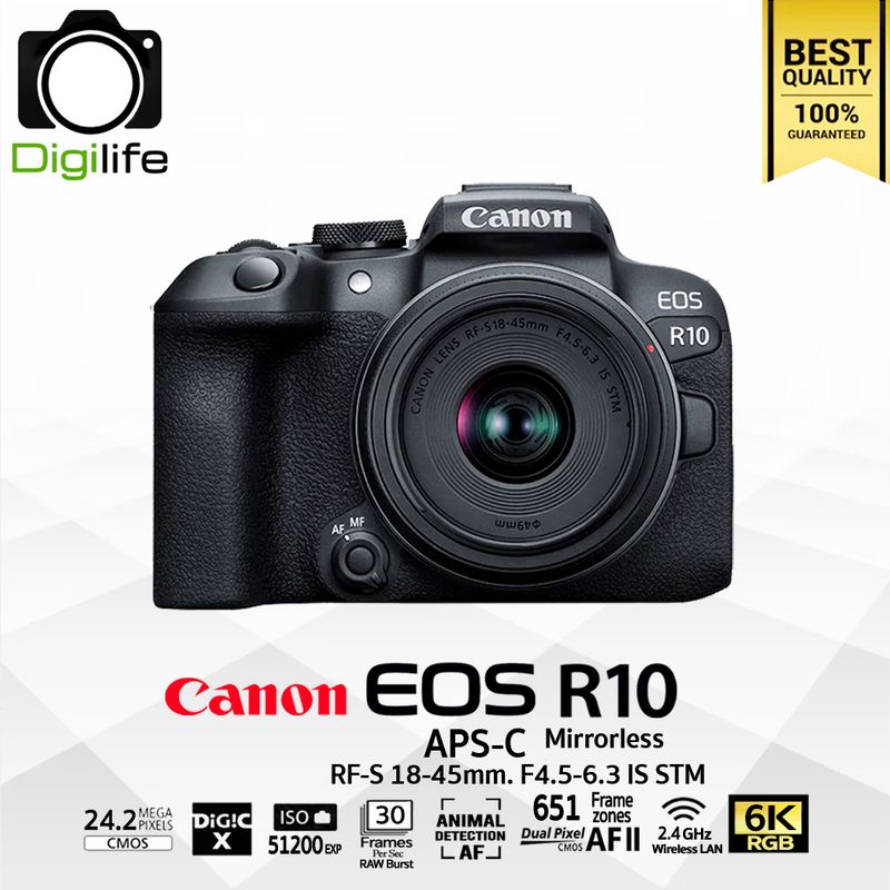 Canon Camera EOS R10 Kit RF-S 18-45mm. F4.5-6.3 IS STM Canon Camera EOS R10 Kit RF-S 18-45mm. F4.5-6.3 IS STM