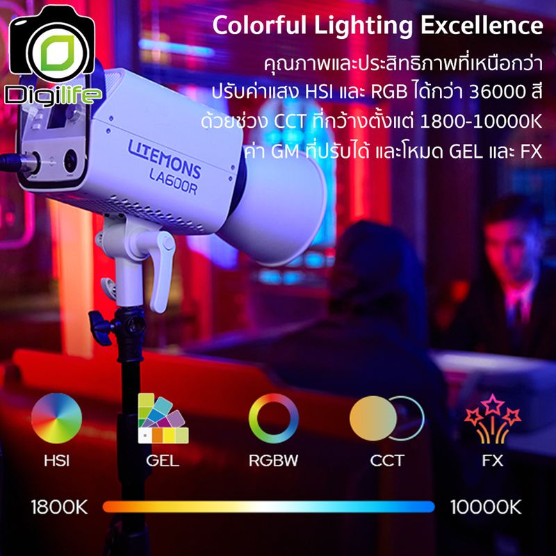Godox LED Litemons LA600R 600W RGB - Bowen Mount - รับประกันศูนย์ Godox Thailand 3ปี