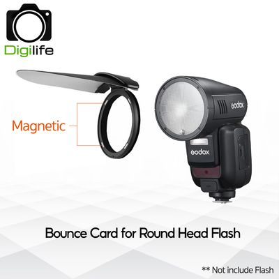 Godox AK-R12 Bounce Card แผ่นกระจายแสง แฟลชหัวกลม V1, V1 mid, V1Pro, V100, H200R, AD100Pro, AD100ProII, etc