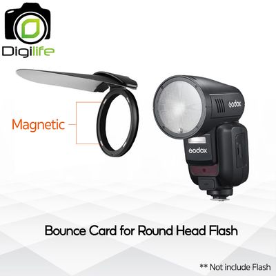 Godox AK-R12 Bounce Card แผ่นกระจายแสง แฟลชหัวกลม V1, V1 mid, V1Pro, V100, H200R, AD100Pro, AD100ProII, etc