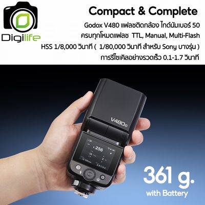 Godox Flash V480 - TTL, HSS, Lithium Battery