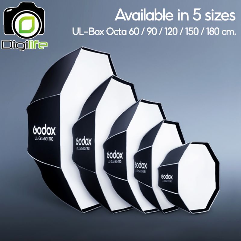 Godox Softbox UL-BOX Octa 60, 90, 120, 150, 180 cm. Quick Release Octa Softbox With Grid - Bowen Mount