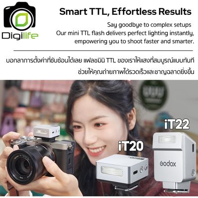Godox Flash iT20, iT22 -TTL, Lithium Battery, iFlash, Pocket Flash ( For Ricoh และอื่นๆ, TR, FR-R )