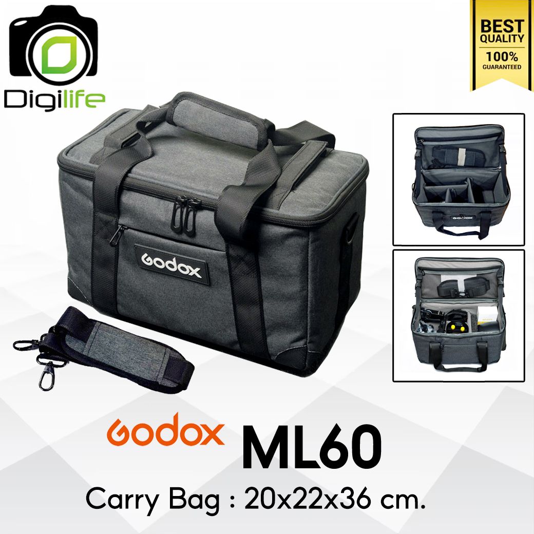Godox Bag ML60 - Portable Shoulder &amp; Carry Bag กระเป๋า ใส่ กล้อง แฟลช LED &amp; Accessories