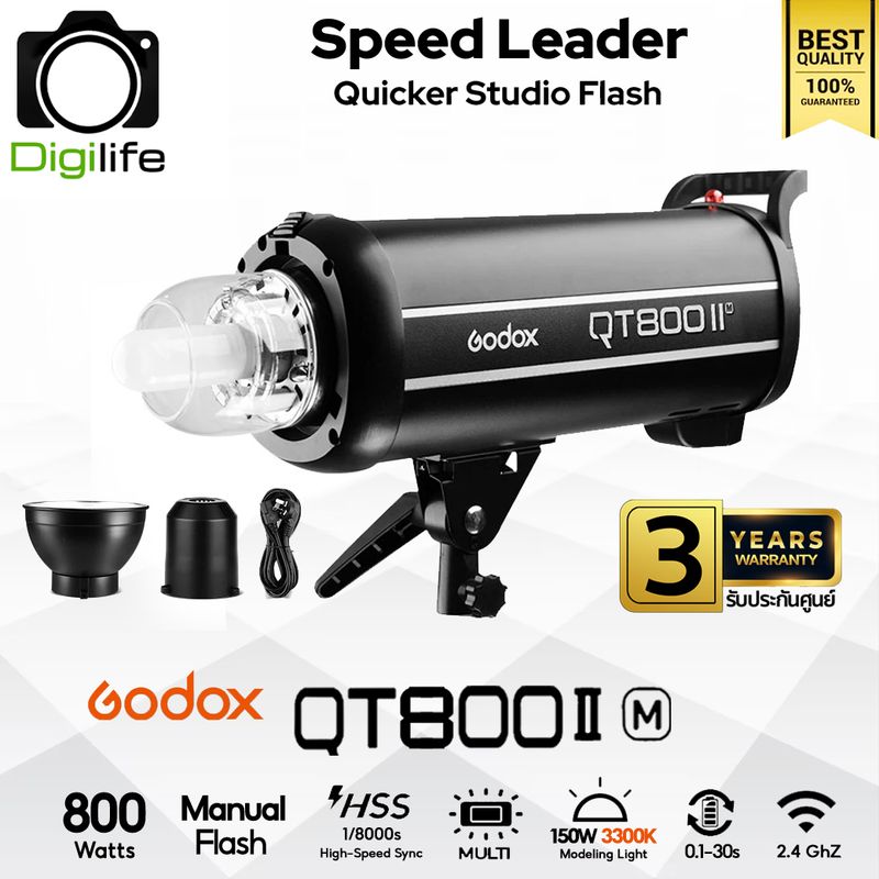 Godox Flash QT800II M - Manual Flash 800W HSS, Bowen Mount - รับประกันศูนย์ Godox Thailand 3ปี Godox Flash QT800II M - Manual Flash 800W HSS, Bowen Mount - รับประกันศูนย์ Godox Thailand 3ปี