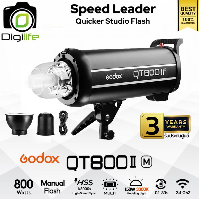 Godox Flash QT800II M - Manual Flash 800W HSS, Bowen Mount - รับประกันศูนย์ Godox Thailand 3ปี Godox Flash QT800II M - Manual Flash 800W HSS, Bowen Mount - รับประกันศูนย์ Godox Thailand 3ปี