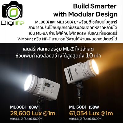 Godox LED ML150Bi 150W Bi-Color 2800K-6500K - Godox Mount - รับประกันศูนย์ Godox Thailand 3 ปี